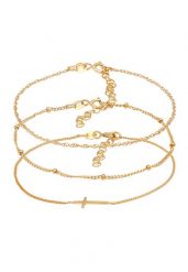 Elli Damski zestaw 3 częściowy skręcona kulka krzyż ze srebra próby 925 Sterling Silver Bransoletki 1 ct. Szare bransoletki damskie Elli, srebrne. Za 188.99 zł.