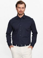 Boss Koszula 50473265 Granatowy Regular Fit. Niebieskie koszule męskie Boss, m, bez wzorów, z bawełny, bez kołnierzyka, bez ramiączek. Za 239.99 zł.
