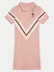 Guess Sukienka codzienna J5RK45 KCOK1 Różowy Regular Fit. Czerwone sukienki dziewczęce Guess, z aplikacjami, z bawełny, bez ramiączek. Za 149.99 zł.