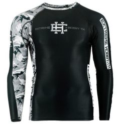 Koszulka sportowa męska Rashguard do MMA EXTREME HOBBY COMBAT GAME. Czarne bielizna termoaktywna męska EXTREME HOBBY, m, bez wzorów, z bawełny. Za 209.00 zł.