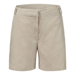 Szorty damskie z serżetu Musto Classic. Brązowe szorty damskie Musto, bez wzorów, z tkaniny. Za 366.00 zł.