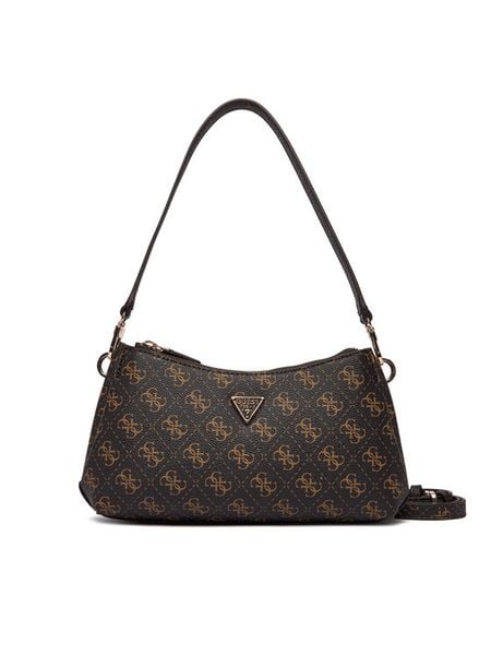 Guess Torebka Noelle II Mini HWQG96 72730 Brązowy. Brązowe torebki klasyczne damskie Guess, z aplikacjami, ze skóry, bez dodatków. Za 589.99 zł.