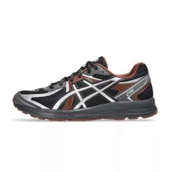 Buty sportowe ASICS JOG 100S Noir/Argent. Szare buty sportowe na co dzień męskie Asics, z gumy, bez zapięcia. Za 478.15 zł.