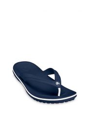 Crocs Japonki w kolorze granatowo-białym rozmiar: 46-47. Białe klapki damskie Crocs, bez wzorów, z materiału, bez obcasa. Za 115.95 zł.
