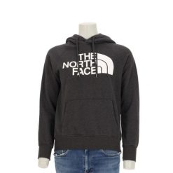 Second life - The North Face bluza damska z kapturem - Jak nowy. Szare bluzy sportowe damskie The North Face, l, z materiału. Za 127.76 zł.