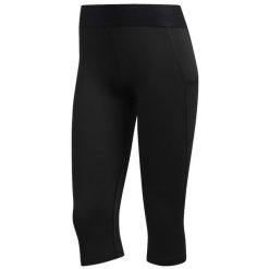 Spodnie 3/4 adidas Techfit Capri Tight W FJ7169. Białe spodnie sportowe damskie Adidas, xl, z materiału, na fitness i siłownię. Za 129.30 zł.