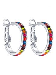 MENTHE À L'O Kolczyki-kreole z kryształami rozmiar: onesize. Szare kolczyki damskie MENTHE À L'O, z kryształem, ze stali. Za 80.95 zł.