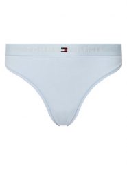 Tommy Hilfiger Stringi UW0UW04146 Błękitny. Niebieskie stringi damskie Tommy Hilfiger, m, bez wzorów, z bawełny. Za 59.99 zł.