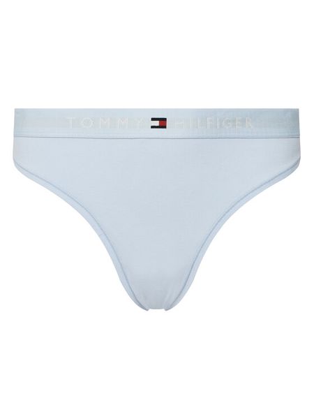 Tommy Hilfiger Stringi UW0UW04146 Błękitny. Niebieskie stringi damskie Tommy Hilfiger, xs, bez wzorów, z bawełny. Za 49.99 zł.