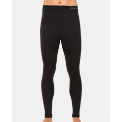 Męskie bezszwowe spodnie termoaktywne Kilpi NIEL-M. Czarne bielizna termoaktywna męska Kilpi, bez wzorów. Za 171.60 zł.