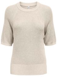 ONLY Sweter w kolorze kremowym rozmiar: XS. Brązowe swetry klasyczne damskie Only, s, z wiskozy, bez kołnierzyka. Za 74.63 zł.