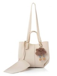 Lucky Bees Torebka w kolorze kremowym - 28 x 22 x 13 cm rozmiar: onesize. Brązowe torebki klasyczne damskie Lucky Bees, bez wzorów, z materiału, bez dodatków. Za 139.54 zł.