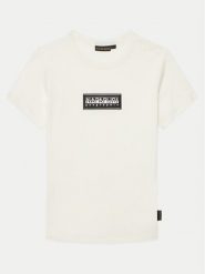 Napapijri T-Shirt Chamois NP0A4ILE D Biały Regular Fit. Białe t-shirty chłopięce Napapijri, bez wzorów, z bawełny, bez ramiączek. Za 79.99 zł.