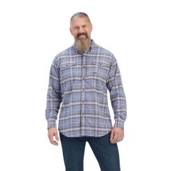 Koszula z długim rękawem Ariat Rebar Flannel DuraStretch. Szare koszule męskie Ariat, m, bez wzorów, bez kołnierzyka, bez ramiączek. Za 384.50 zł.