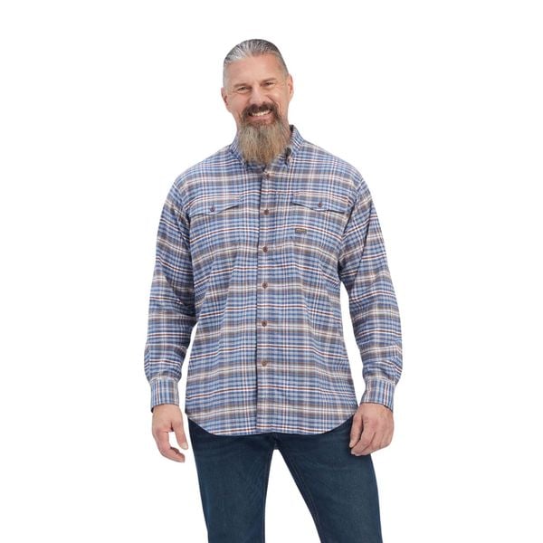 Koszula z długim rękawem Ariat Rebar Flannel DuraStretch. Szare koszule męskie Ariat, m, bez wzorów, bez kołnierzyka, bez ramiączek. Za 384.50 zł.