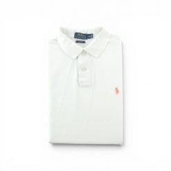 Second life - Koszulka Polo męska Custom Fit Polo Ralph Lauren - Jak nowy. Białe koszulki polo męskie Ralph Lauren, l, bez wzorów, z materiału, bez ramiączek. Za 127.76 zł.