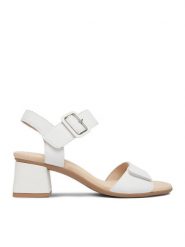 Remonte Sandały CEO-D1K51-80 Biały. Białe sandały damskie Remonte, bez wzorów, ze skóry, bez obcasa, na słupku. Za 369.99 zł.