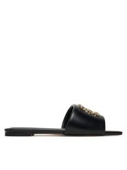 Nine West Klapki SMRL393663-02 Czarny. Czarne klapki damskie Nine West, bez wzorów, z materiału, bez obcasa. Za 118.99 zł.