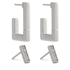 Kolczyki Calvin Klein. Szare kolczyki damskie CALVIN KLEIN, srebrne. Za 419.99 zł.
