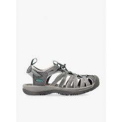 Sandały trekkingowe damskie Keen Whisper - grey/green 3. Szare obuwie trekkingowe damskie Keen, bez wzorów, bez obcasa. Za 340.99 zł.
