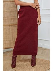So Cachemire Spódnica dzianinowa "Doristo" w kolorze bordowym rozmiar: XL. Czerwone spódniczki damskie So Cachemire, xl, bez wzorów, z dzianiny, maxi, proste. Za 170.47 zł.