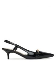 PINKO Czółenka Gloria 05 SD0251 E002 Czarny. Czarne czółenka damskie Pinko, bez wzorów, ze skóry, bez obcasa. Za 789.99 zł.