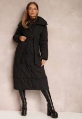 Czarna Kurtka za Kolano Pikowana Chadi. Czarne kurtki damskie Renee, xl, bez wzorów, z jeansu, bez kaptura. Za 199.99 zł.