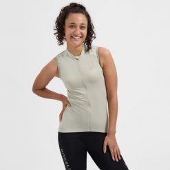 Koszulka rowerowa damska Rogelli Essential II bez rękawów. Brązowe topy sportowe damskie Rogelli, na lato, l, bez wzorów, z elastanu, bez ramiączek. Za 181.00 zł.