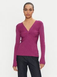 Artigli Sweter ACMA000110 Różowy Slim Fit. Czerwone swetry klasyczne damskie Artigli, m, z wiskozy, bez kołnierzyka. Za 169.99 zł.