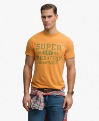 Superdry Vintage Prep Relaxed T-Shirt z 100% bawełny, luźny krój – Bright. Brązowe t-shirty damskie Superdry., l, bez wzorów, z bawełny, bez kołnierzyka. Za 201.90 zł.