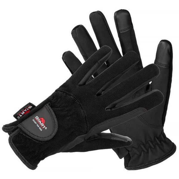 Rękawiczki jeździeckie START Winter Gotland. Czarne rękawiczki dziecięce START, bez ramiączek. Za 62.99 zł.
