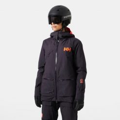 Damska kurtka narciarska Helly Hansen Lifaloft 3.0. Fioletowe kurtki damskie Helly Hansen, bez wzorów, z puchu, bez kaptura, narciarskie. Za 1,572.90 zł.