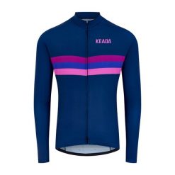 Męska koszulka rowerowa z długim rękawem - Sunset. Czerwone t-shirty sportowe męskie KEADA SPORTS, m, z dresówki, bez ramiączek, do piłki nożnej. Za 332.00 zł.