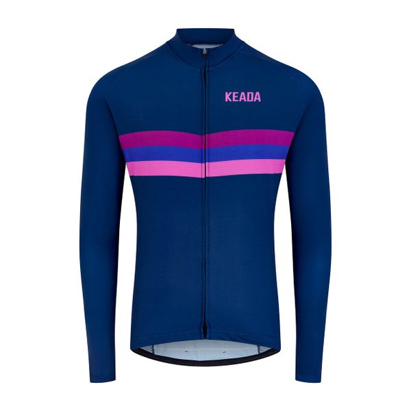 Męska koszulka rowerowa z długim rękawem - Sunset. Czerwone t-shirty sportowe męskie KEADA SPORTS, m, z dresówki, bez ramiączek, do piłki nożnej. Za 332.00 zł.