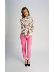 Marks & Spencer Bluzka w kolorze kremowym ze wzorem rozmiar: XL. Białe bluzki damskie Marks & Spencer, xl, bez wzorów, bez kołnierzyka, bez ramiączek. Za 73.93 zł.