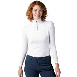 Koszulka termoaktywna Rossignol W Classique 1/2 Zip. Białe bielizna termoaktywna damska Rossignol, xl, z materiału, bez kołnierzyka, bez ramiączek. Za 289.00 zł.