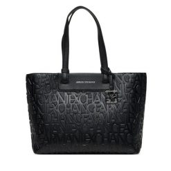 Torebka Armani Exchange. Czarne torebki klasyczne damskie Armani Exchange, bez wzorów, bez dodatków. Za 459.99 zł.