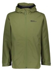 Jack Wolfskin Kurtka przeciwdeszczowa "Besler" w kolorze oliwkowym rozmiar: M. Brązowe kurtki outdoor męskie Jack Wolfskin, m, bez wzorów, bez kaptura. Za 285.49 zł.