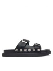 Just Cavalli Klapki 80QA3S92 ZPB91 Czarny. Czarne klapki i japonki męskie Just Cavalli, ze skóry. Za 829.99 zł.