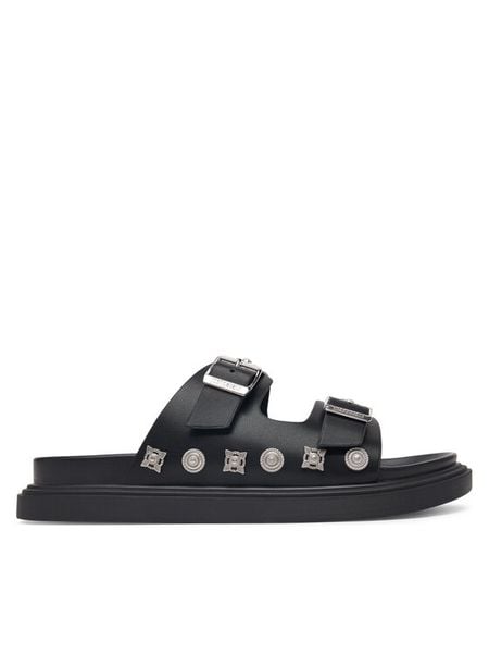 Just Cavalli Klapki 80QA3S92 ZPB91 Czarny. Czarne klapki i japonki męskie Just Cavalli, ze skóry. Za 829.99 zł.