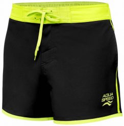 Spodenki kąpielowe męskie Aqua Speed Axel. Czarne kąpielówki męskie Aqua-Speed, m, bez wzorów, z elastanu, do pływania. Za 79.99 zł.