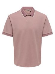 ONLY & SONS Koszulka polo "Onstomon" w kolorze różowym rozmiar: M. Różowe koszulki polo męskie Only & Sons, m, bez wzorów, bez ramiączek. Za 79.77 zł.
