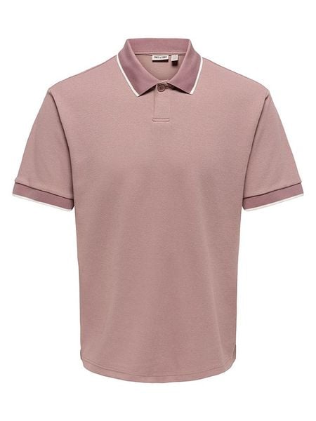 ONLY & SONS Koszulka polo "Onstomon" w kolorze różowym rozmiar: M. Różowe koszulki polo męskie Only & Sons, m, bez wzorów, bez ramiączek. Za 79.77 zł.