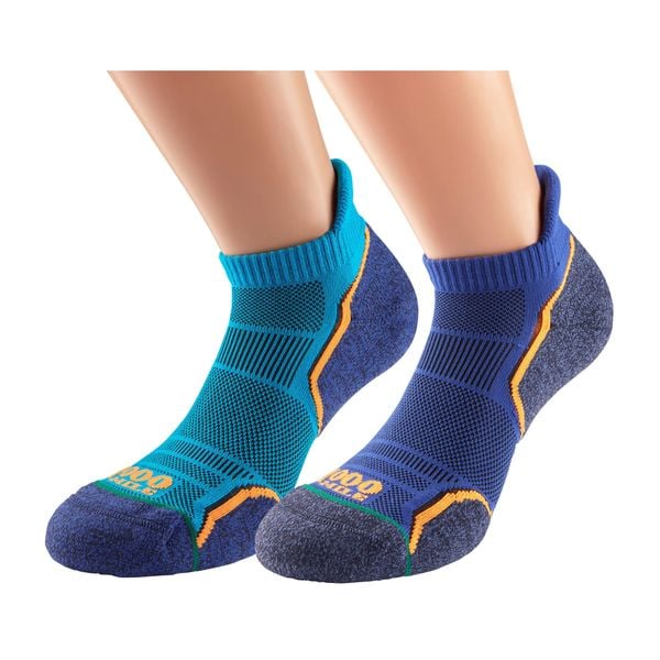 Jednowarstwowe Skarpetki Męskie Run Socklet - 2 Pary. Niebieskie skarpetki męskie 1000 MILE, bez wzorów. Za 125.00 zł.
