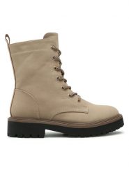 Jenny Fairy Trapery WS5896-04 Beżowy. Brązowe trapery damskie Jenny Fairy, ze skóry, bez obcasa. Za 129.99 zł.