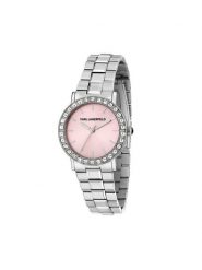 KARL LAGERFELD Zegarek R0553100512 Srebrny. Szare, analogowe zegarki damskie Karl Lagerfeld, srebrne. Za 919.99 zł.