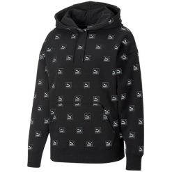 Bluza damska Puma Brand Love AOP Hoodie FL. Białe bluzy bez kaptura damskie Puma, l. Za 187.00 zł.
