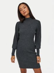 ONLY Sukienka dzianinowa Katia 15232502 Szary Comfort Fit. Szare sukienki damskie Only, l, bez wzorów, z dzianiny, bez kołnierzyka, bez ramiączek. Za 129.99 zł.