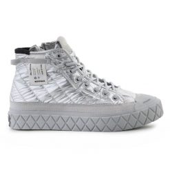 Buty Palladium Palla Ace Re-Quilt 94325-082-M srebrny. Szare buty sportowe na co dzień damskie bez wzorów, z materiału. Za 681.40 zł.