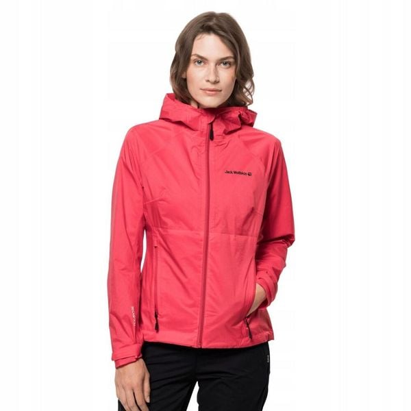 Kurtka Damska Tasman 2l. Czerwone kurtki damskie Jack Wolfskin, l, bez wzorów, z materiału, z kapturem. Za 640.99 zł.